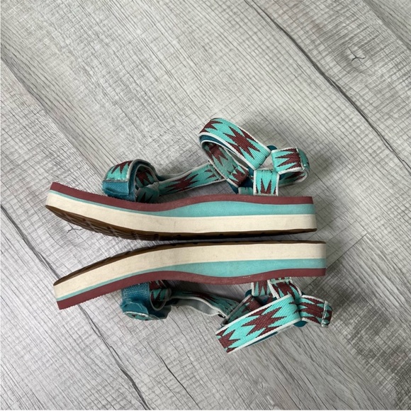 TEVA Women's Midform Universal Sandals Halcon Waterfall, Rust Turquoise Side 6 - Picture 7 of 9